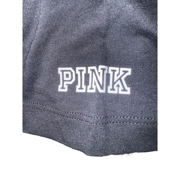 Victorias Secret PINK Halloween Black Mesh Jersey Orange Sparkle Graphic Large - Picture 4 of 6